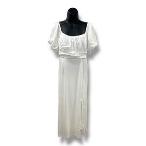 Forever 21 White Maxi Dress size L new with tags
